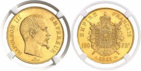 France Napoléon III (1852-1870) 100 francs or - 1855 A Paris. Type rarissime dans cette qualité. 32.25g - Fr. 569 Pratiquement FDC - NGC MS 64