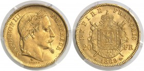 France Napoléon III (1852-1870) 20 francs or - 1869 A Paris. 6.45g - Fr. 584 FDC - PCGS MS 65
