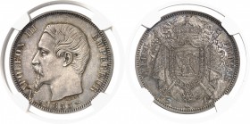 France Napoléon III (1852-1870) Epreuve en argent tranche lisse du 5 francs - 1853 Paris. Rarissime et magnifique exemplaire. 25.0g - Maz. 1631 Pratiq...