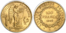 France IIIème République (1871-1940) 100 francs or Génie - 1882 A Paris. Qualité remarquable. 32.25g - Fr. 590 Pratiquement FDC - PCGS MS 64