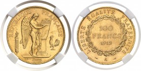 France IIIème République (1871-1940) 100 francs or Génie - 1913 A Paris. Qualité remarquable. 32.25g - Fr. 590 Pratiquement FDC - NGC MS 64