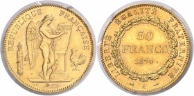 France IIIème République (1871-1940) 50 francs or Génie - 1896 A Paris. Rare - 800 exemplaires. 16.12g - Fr. 591 Superbe - PCGS AU 55