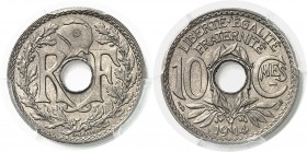 France IIIème République (1871-1940) 10 centimes Lindauer - 1914. D’une qualité exceptionnelle - 3972 exemplaires. 4.0g - KM 866 FDC Exceptionnel - PC...