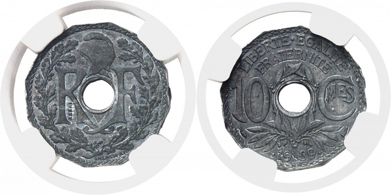 France IIIème République (1871-1940) Epreuve en zinc du 10 centimes Lindauer - 1...