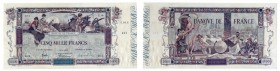 France IIIème République (1871-1940) 5.000 francs Flameng - Type 1918. 12=1=1918 - Alphabet E.10 - N°401 Magnifique exemplaire. Un épinglage et une pe...