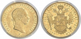 Italie - Lombardie François Joseph I (1848-1859) 1 souverain or - 1856 M Milan. Rarissime. Exemplaire de la vente Frühwald TOP 3 du 23 septembre 2017,...