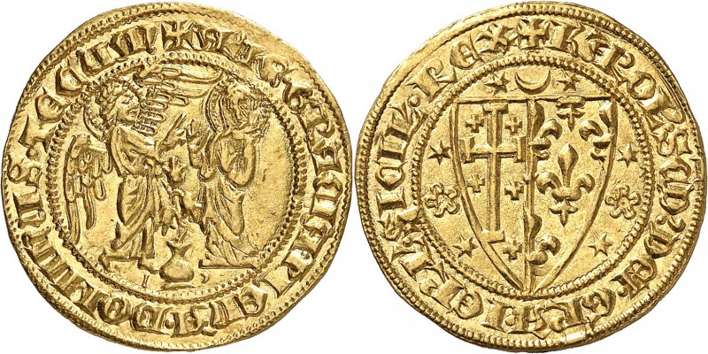 Italie - Naples Charles II d’Anjou (1285-1309) Salut d’or - Non daté. D’une qual...