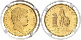 Italie - Naples Ferdinand II (1830-1859) 30 ducats or - 1831 Naples. Très rare surtout dans cette qualité. 37.86g - Fr. 866 Superbe à FDC - NGC MS 61...