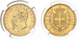 Italie Victor-Emmanuel II (1861-1878) 100 lires or - 1872 R Rome. Rarissime. 32.25g - Fr. 9 Superbe - NGC AU 50