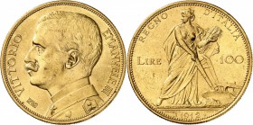 Italie Victor-Emmanuel III (1900-1946) 100 lires or - 1912 R Rome. Très rare dans cette qualité. 32.25g - Fr. 26 Superbe à FDC - NGC MS 62