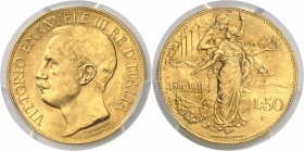 Italie Victor-Emmanuel III (1900-1946) 50 lires or - 1911 R Rome. Magnifique exemplaire. 16.12g - Fr. 25 Pratiquement FDC - PCGS MS 63