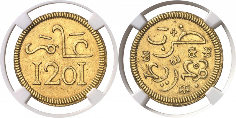Maroc Mohammed III (1171-1204H / 1757-1790) 10 rials or - 1201 AH (1787) Madrid....