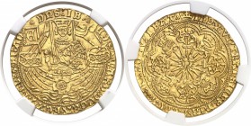Pays-Bas - Gorinchem 1 rose-noble (1585-1587). Frappé au type d’un noble d’or d’Edouard IV. Type au diamètre de 36mm. Très rare surtout dans cette qua...