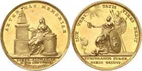 Pays-Bas - Frise Occidentale Provinces Unies (1581-1795) Médaille en or - 1773 - Th. van Berckel. Commémore le bicentenaire de la victoire sur les esp...