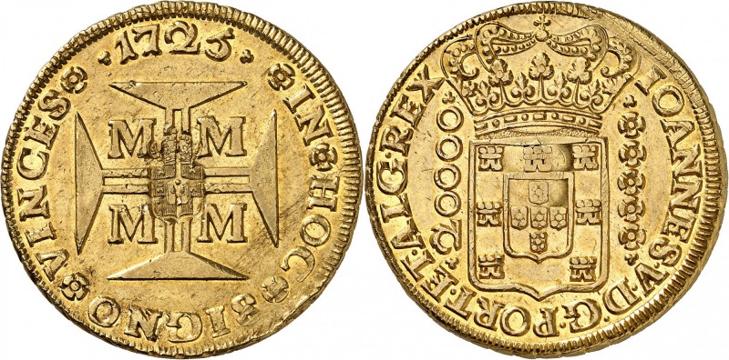 Portugal Marie II (1834-1853) 30000 reis or contremarqué aux armes du Portugal, ...