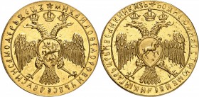 Russie Michael I Feodorovich (1613-1645) 4 ducats or novodel - Non daté. Rarissime et d’une qualité exceptionnelle. Exemplaire acheté chez Antonio L. ...