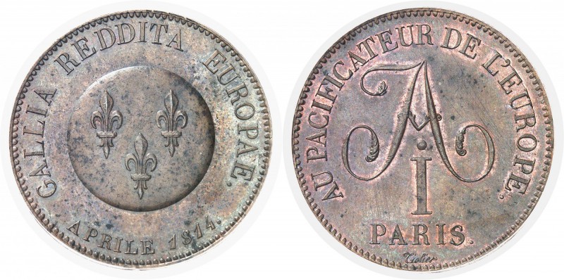 Russie Alexandre Ier (1801-1825) Epreuve en bronze du 5 francs (module) de la Pa...