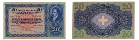 Suisse Confédération Suisse (1848 à nos jours) 20 francs Pestalozzi - 28 MARZ 1952 - N°000001 Série 30 D. Très rare et magnifique exemplaire. Pick 39t...