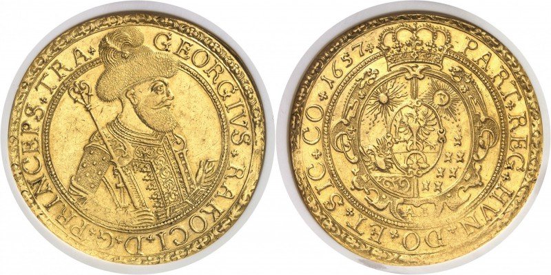 Transylvanie Georges II Rakoczi (1648-1660) 10 ducats or - 1657 AI Weissenbourg....