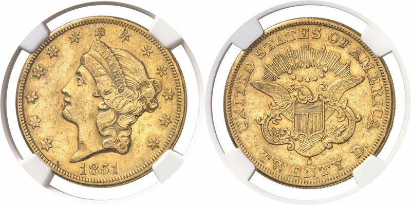 USA République fédérale (1789 à nos jours) 20 dollars or - 1851 O Nouvelle-Orléa...