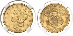 USA République fédérale (1789 à nos jours) 20 dollars or - 1861 S San Francisco. 33.43g - Fr. 172 Superbe - NGC AU 55