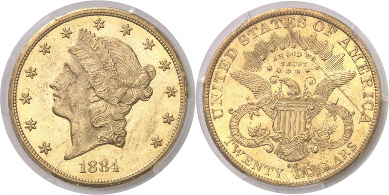USA République fédérale (1789 à nos jours) 20 dollars or - 1884 CC Carson City. ...