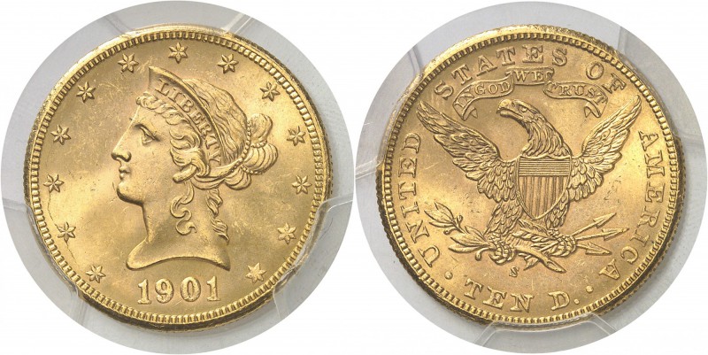USA République fédérale (1789 à nos jours) 10 dollars or - 1901 S San Francisco....