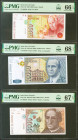 Conjunto de 5 billetes de 1000 Pesetas, 2000 Pesetas, 5000 Pesetas y 10000 Pesetas, de la emisión de 1992, todos sin serie y el 2000 Pesetas de 1992 c...