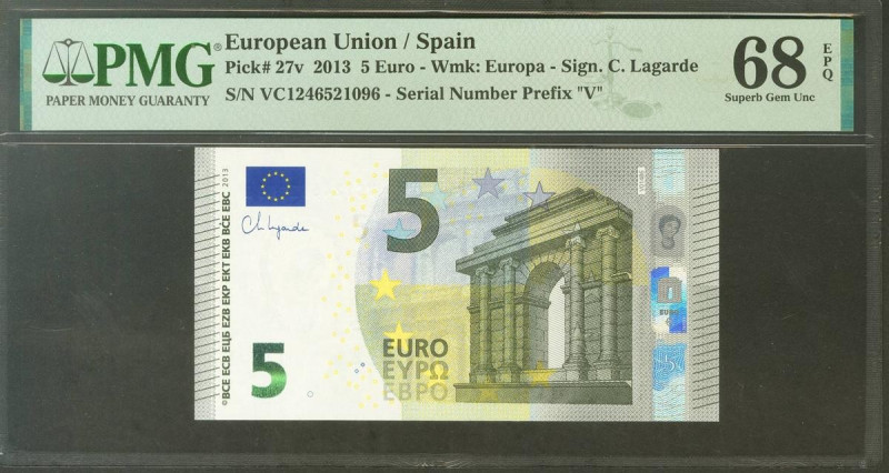 5 Euros. 2 de Mayo de 2013. Firma Lagarde. Serie V (España). (Edifil 2021: 493A,...