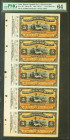 BANCO ESPAÑOL DE LA ISLA DE CUBA. 5 Pesos. 15 de Febrero de 1897. 5 billetes correlativos con matriz a la izquierda, sin desprender. Serie F. (Edifil ...