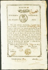 PUERTO RICO. 25 Pesos. 4 de Mayo de 1813. Real Tesorería. Sin serie. (Edifil 2021: 4). Muy raro, apresto original. SC-.