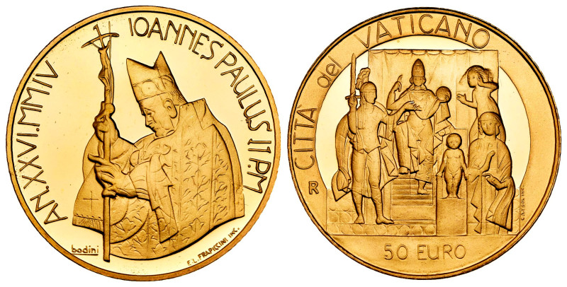 Vatican. Joannes Paulus II. 50 euro. 2004. R. (Km-364). (Fried-442). Au. 15,00 g...
