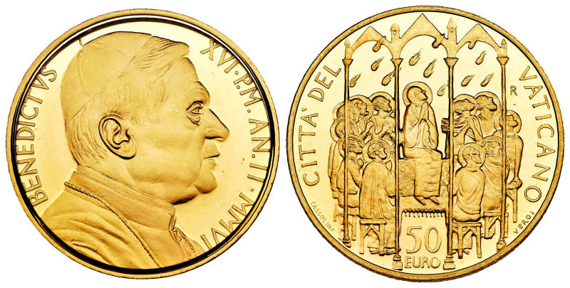 Vatican. Benedictus XVI. 50 euro. 2006. R. (Km-398). (Fried-446). Au. 15,00 g. I...