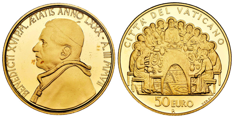 Vatican. Benedictus XVI. 50 euro. 2007. R. (Km-403). (Fried-448). Au. 15,00 g. I...