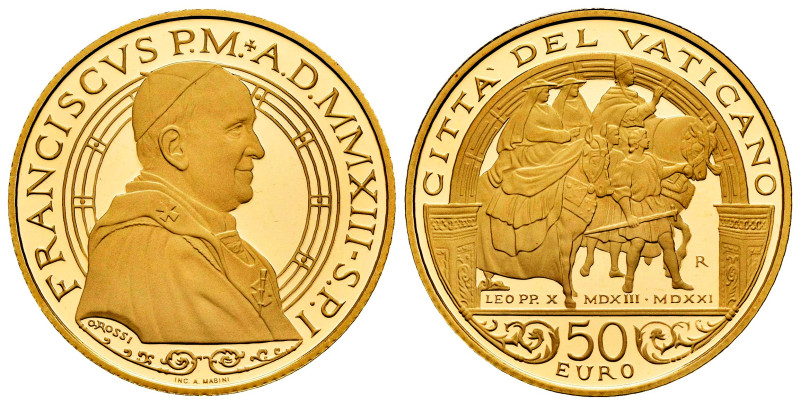 Vatican. Franciscus. 50 euro. 2013. R. (Km-452). (Fried-472). Au. 15,00 g. In a ...