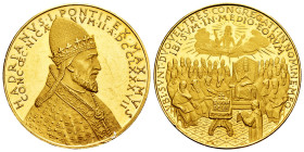 Vatican. Medal. ¿1960?. Au. 17,34 g. Second Vatican Council. Scratches. Metal test on the edge. 32 mm. PROOF. Est...700,00. 

Spanish Description: V...