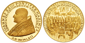 Vatican. Joannes XXIII. Medal. 1962. Ag. 17,47 g. Second Vatican Council. By Giampaoli. 32 mm. PROOF. Est...750,00. 

Spanish Description: Vaticano....