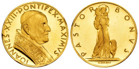 Vatican. Joannes XXIII. Medal. (1958-1963). Au. 10,41 g. Value 3 dukaten. By Mistruzzi. Metal test on the edge. 25 mm. PROOF. Est...500,00. 

Spanis...
