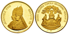 Vatican. Giovanni XXIII. Medal. (1958-1963). Au. 7,00 g. Second Vatican Council. Engraver: Renato Signorini. Diameter: 22 mm. PROOF. Est...300,00. 
...