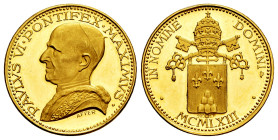 Vatican. Paulus VI. Medal. (1963-1978). Au. 4,90 g. Engraver: Costantino Affer. Diameter: 20 mm. PROOF. Est...250,00. 

Spanish Description: Vatican...