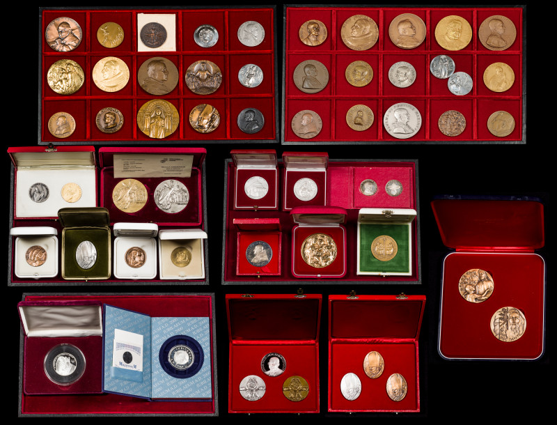 Lot of 48 different Vatican State medals. Mostly bronze mintages and some in sil...