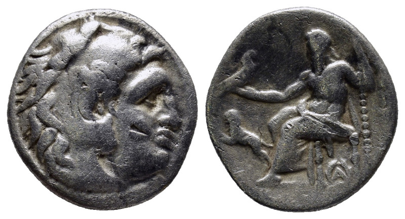 Kingdom of Macedon, Alexander III 'the Great' AR Drachm. (18mm, 4.1 g) Magnesia,...