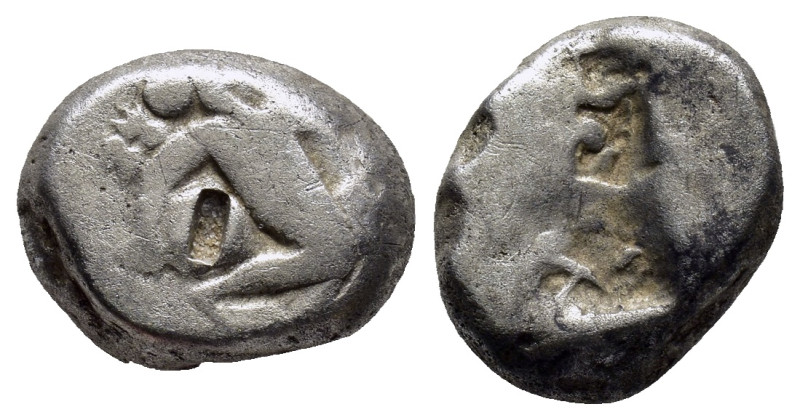 Kings of Persia. Darios II or Arteaxerxes III AR Siglos. (15mm, 5.4 g) Sardis c....