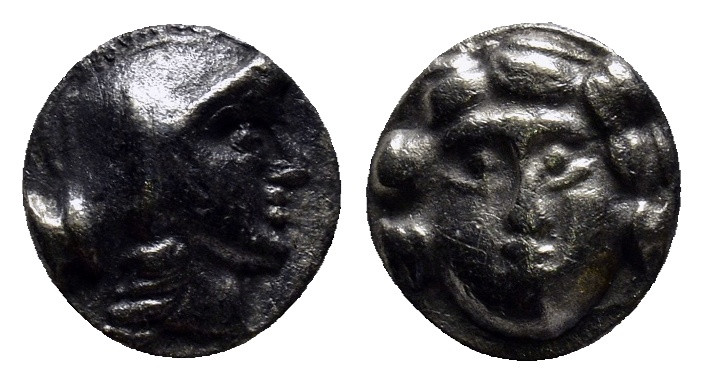 Pisidia. Selge circa 350-300 BC. Obol AR (8mm, 0.8 g) Head of Athena to right, w...