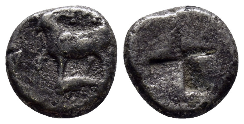 THRACE, Byzantion. Circa 387/6-340 BC. AR Half Siglos (12mm, 2.6 g). Bull standi...
