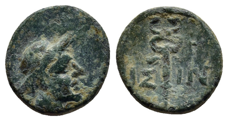 KINGS OF PAPHLAGONIA. Era of Amyntas? (36-25 BC). Ae. (13mm, 1.9 g) Isinda. Poss...