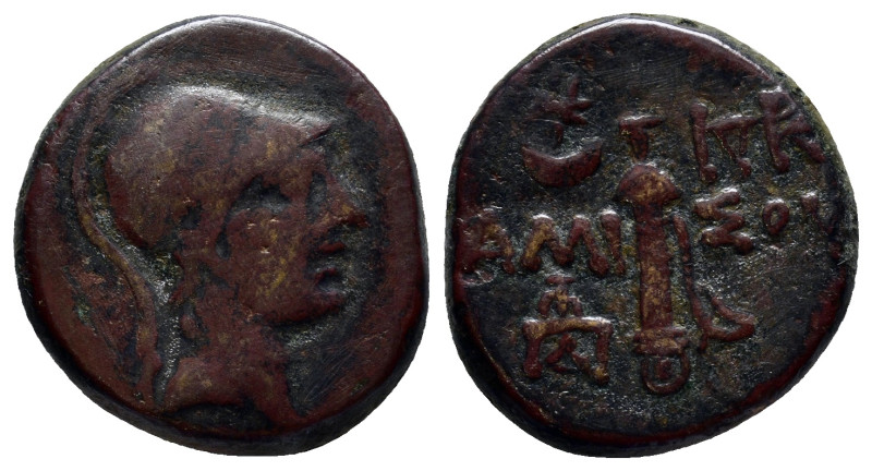 Pontus. Amisos. Ae (19mm, 7.6 g) (Circa 111-105 or 95-90 BC). Struck under Mithr...