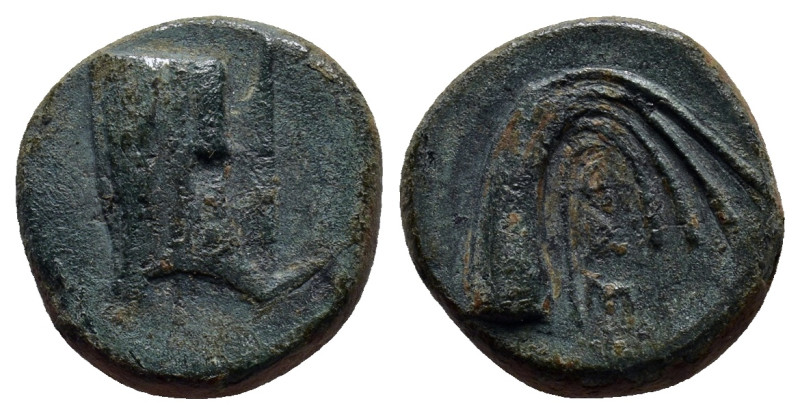 LYDIA. Phaselis. Ae (15mm, 4.5 g) (Circa 250-221/0 BC). Obv: Prow of galley righ...