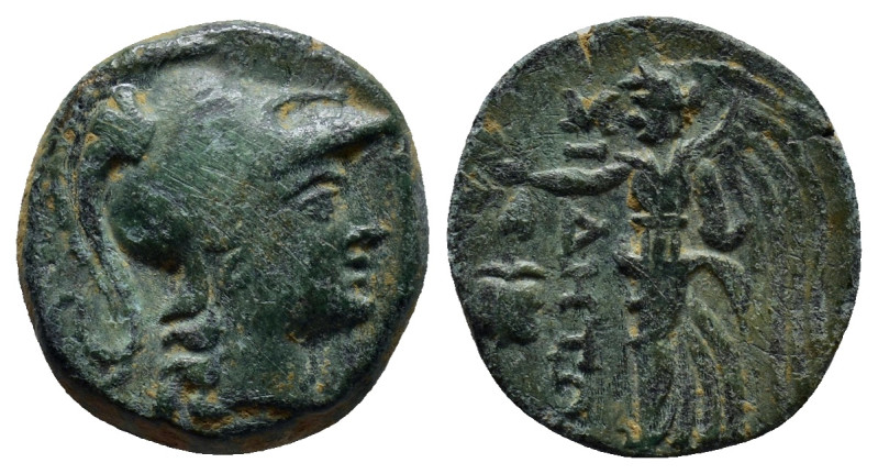 PAMPHYLIA, Side. Circa 1st Century BC. Æ (16mm, 3.4 g). Head of Athena right, we...