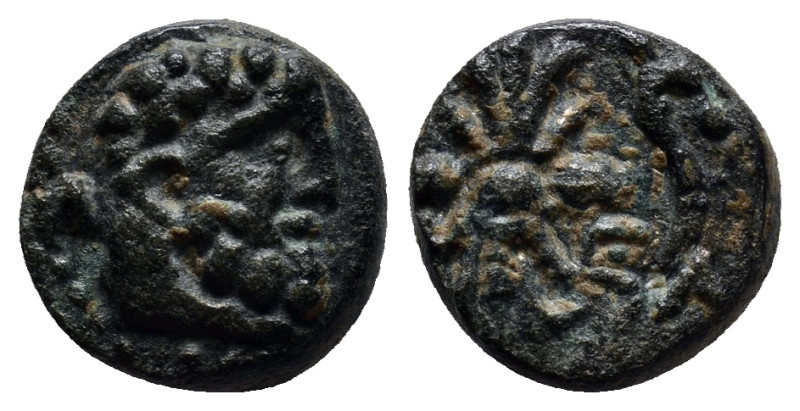 PISIDIA. Selge. Ae (12mm, 2.6 g) (2nd-1st centuries BC). Obv: Head of Herakles r...